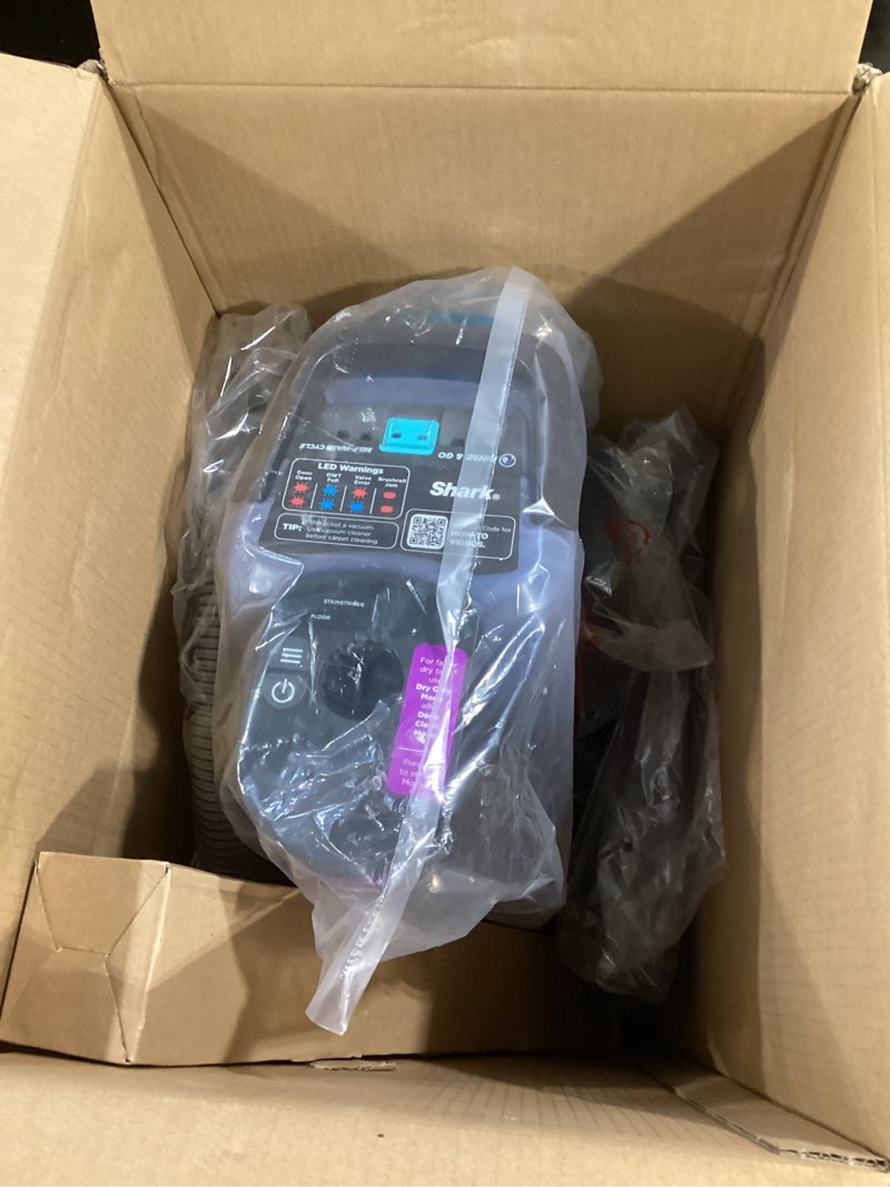 Condition photo showing Good Condition for shark carpetxpert hairpro with stainstriker, upright carpet, area rug & upholstery cleaner, perfect for pets & hair removal, carpet shampooer, 4 cleaning tools, pet cleaning solution, copper, ex301 carpetxpert hairpro w/stainstriker