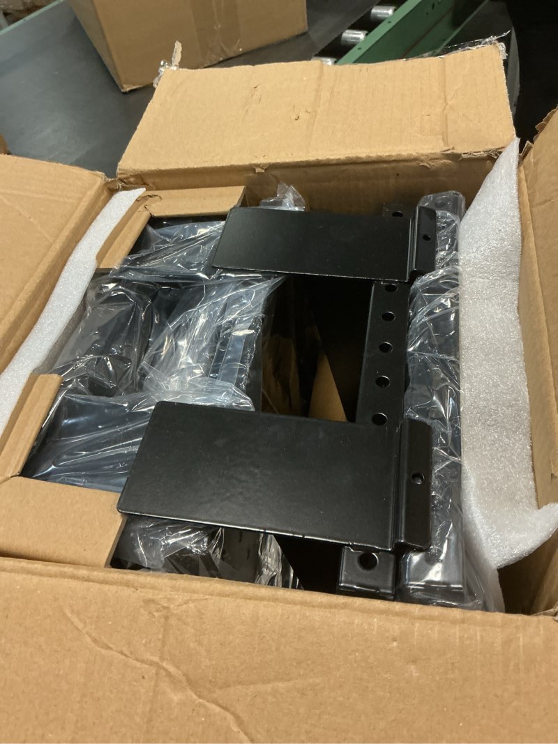 Condition photo showing Good Condition for 4 pack slatwall shelves, heavy duty metal slat wall shelf for retail, garage, home storage, 20 lbs load capacity, universal slatwall accessories (10 x 12 inch-4, black) 10'x12'-4 black