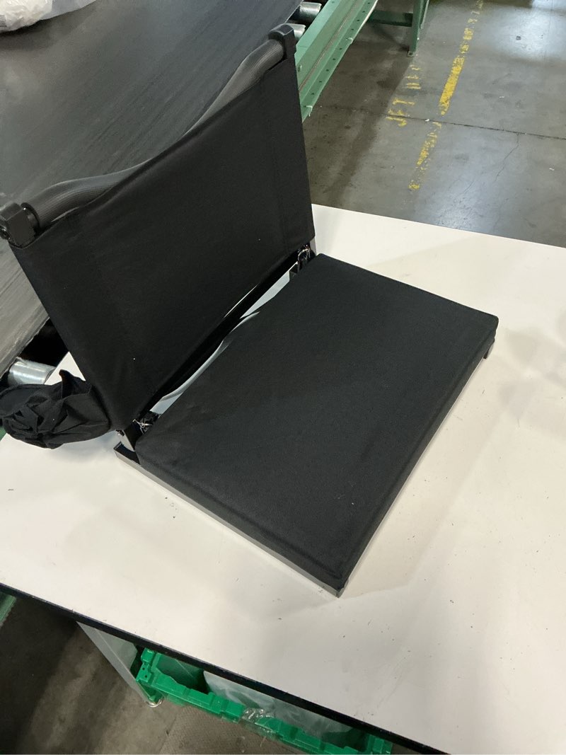 Condition photo showing As Is for cascade mountain tech deluxe stadium seat, one size, black ultra padded