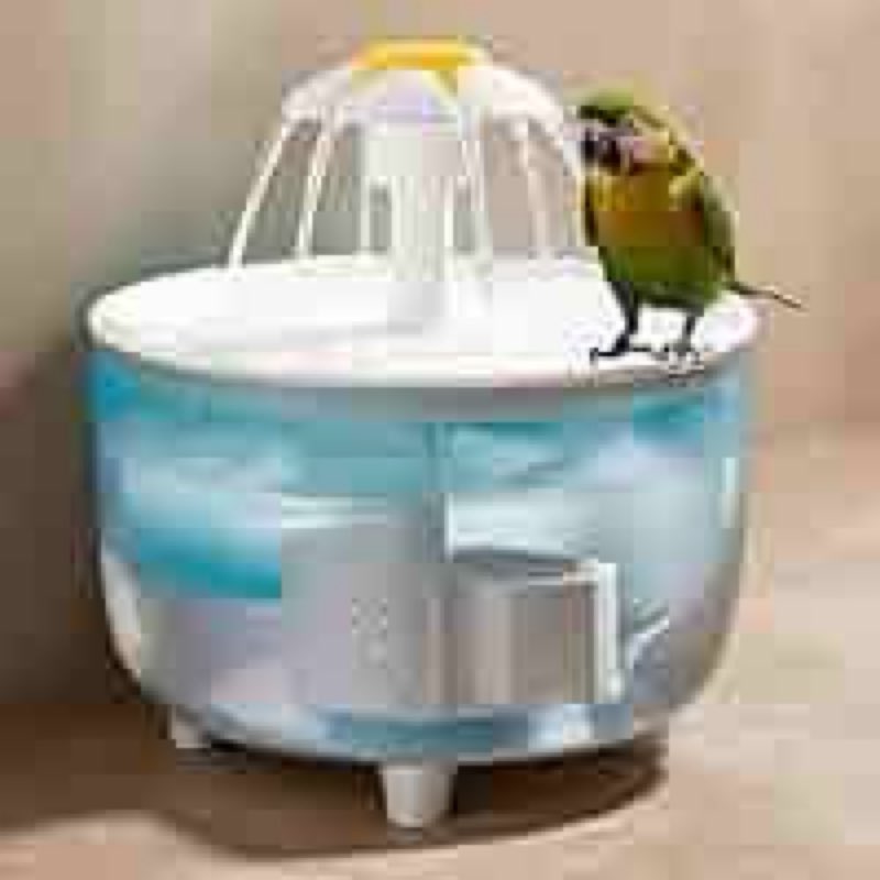 Large Bird Bath for Cage Parakeet Indoor, Parrot Bird Shower Budgie Bath with Pump Recirculating Fil
