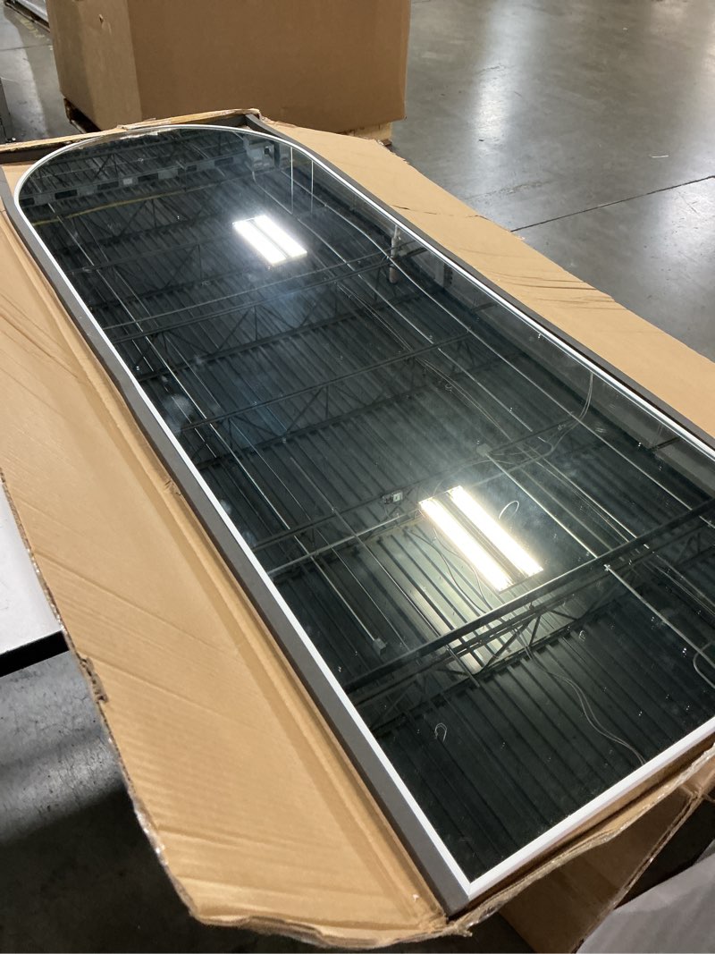 Condition photo showing Good Condition for standing mirror,arch mirror full length,71"x26" silver mirror full length,silver arch mirrors,floor length mirrors silver 71"l x 26"w