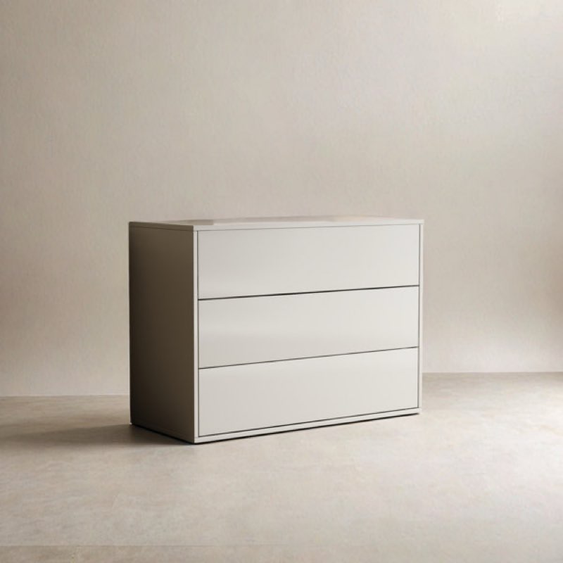 23.6" Wide Wooden 3-drawer Nightstand, Modern Bedroom Bedside Table