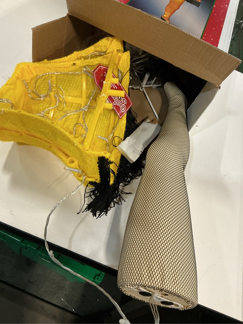 Condition photo showing Good Condition for Kurt Adler Leg Lamp 3D Tinsel Lighted Lawn Decor, 28-Inch