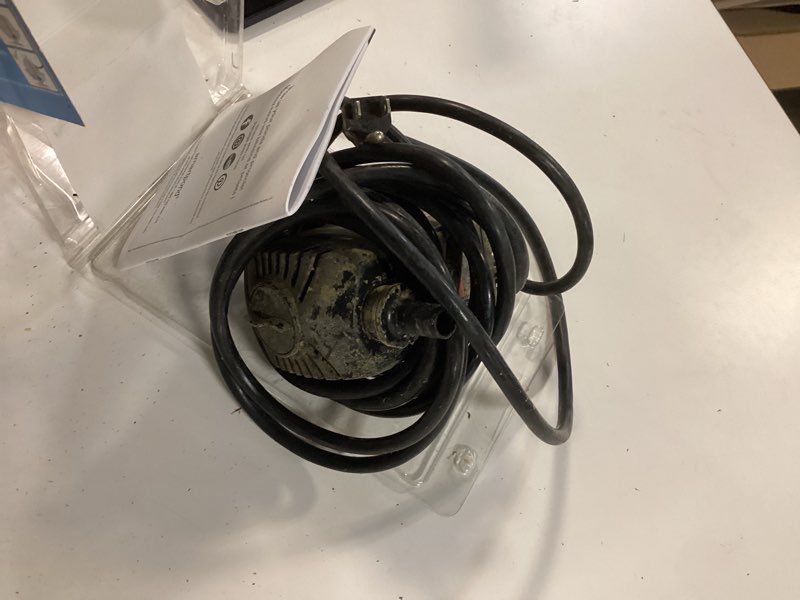 Condition photo showing As Is for smartpond low water shut-off 80 -gph submersible corded electric fountain pump