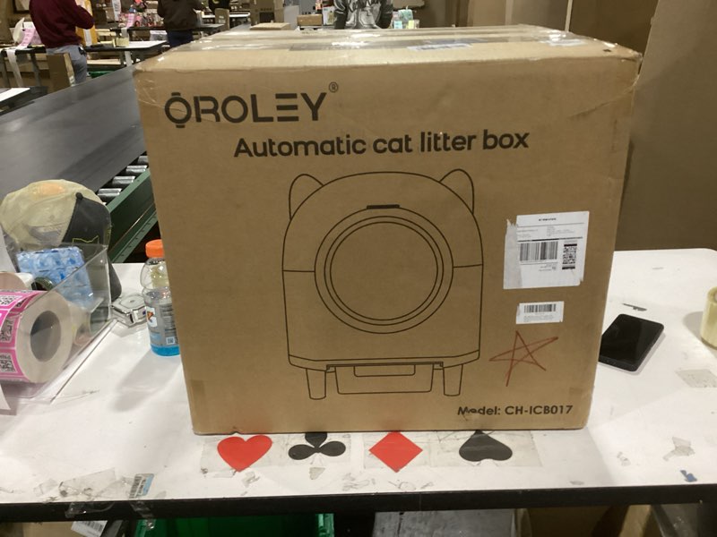 Condition photo showing Good Condition for OROLEY Self Cleaning Litter Box, Automatic Litter Box,Odor Control Robot, Cat Ears Design, 96L APP R