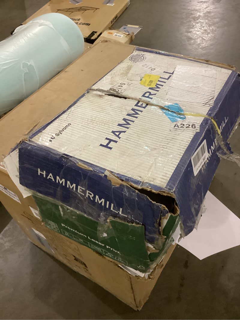Condition photo showing As Is for Hammermill Printer Paper, Premium Laser Print 24 lb, 8.5 x 11-10 Ream (5000 Sheets) - 98 Bright, Made in the USA, 104604C 10 Ream | 5000 Sheets Letter (8.5x11)