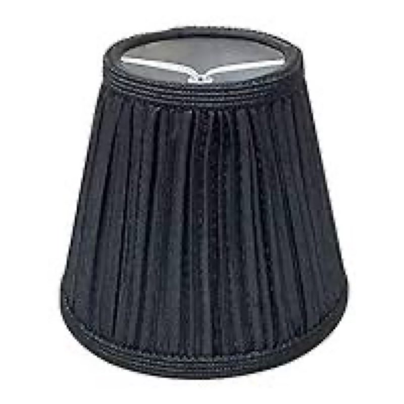 Royal Designs, Inc. CS-1055-5BLK Designer Mushroom Pleat Empire Chandelier Lamp Shade, 3 x 5 x 4.5, Black