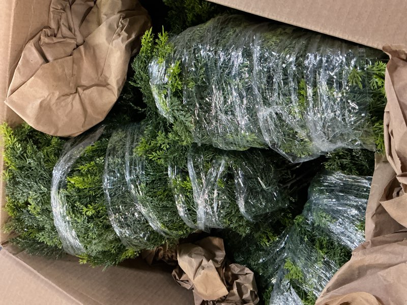 Condition photo showing Good Condition for 48-inch artificial cypress (2 packs) - uv-resistant artificial shrub with pot, suitable for outdoor and indoor use, front porch, garden decoration green potted cedar-2pcs 4ft