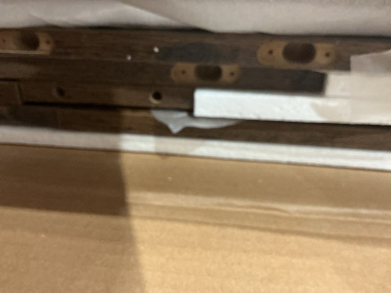 Condition photo showing Good Condition for side table with storage, usb ports and outlets, fabric bags