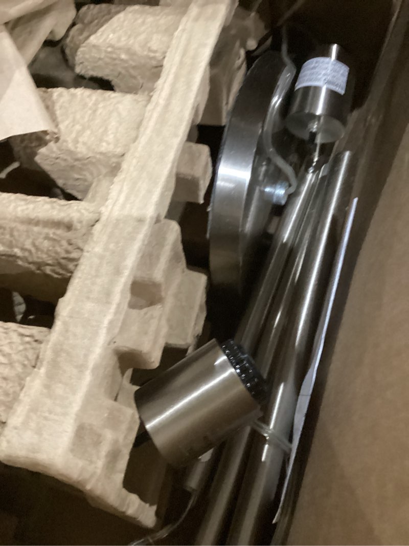 Condition photo showing As Is for LIGHTACCENTS Tree Floor Lamp with 3 Adjustable Reading Room Lights - Pole Lamp Living Room Light Tree Style Standing Lamp (Nickel)