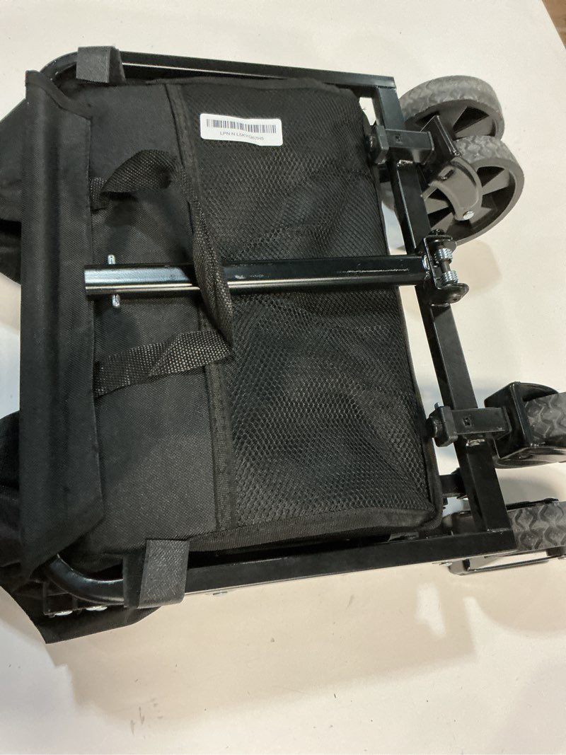 Condition photo showing As Is for Wagons Carts Foldable,360 lbs Collapsible Wagon with Wheels Foldable Wagon Cart with Flexible Handle,Lightweight Portable Folding Cart for Camping Beach Picinic Grocery Outdoor Sports Shopping(Black) Ink Black