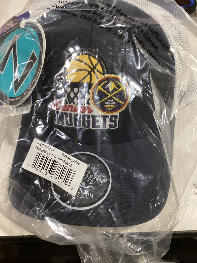 Condition photo showing Good Condition for ZHATS NBA Officially Licensed Adjustable Snapback Hat Big Rig Freeway Denver Nuggets One Size Team Color