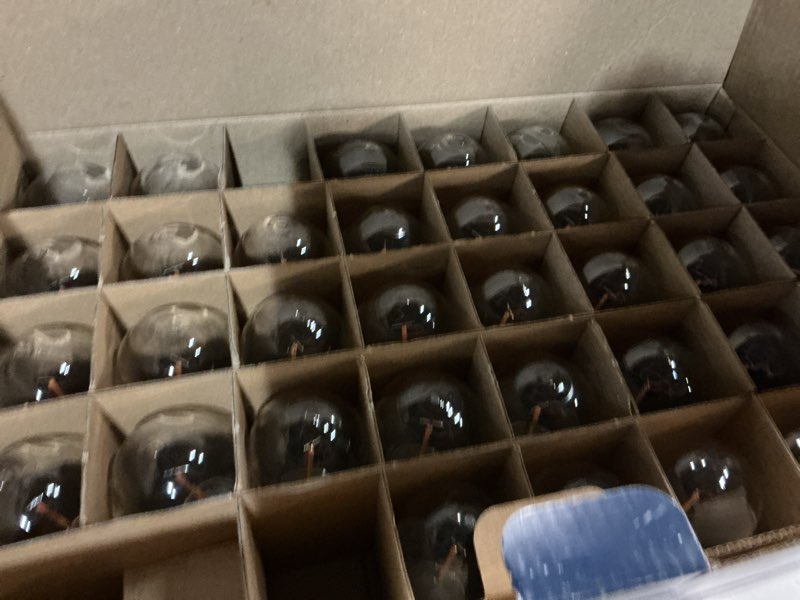 Condition photo showing Good Condition for harbor breeze 96-ft plug-in black indoor/outdoor string light with 48 white -light led edison bulbs