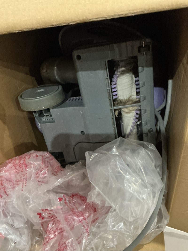 Condition photo showing As Is for shark nv352 navigator lift away upright vacuum, hepa filter, anti-allergen technology, swivel steering, ideal for carpet, stairs, & bare floors, with wide upholstery & crevice tools, lavender navigator (lavender)