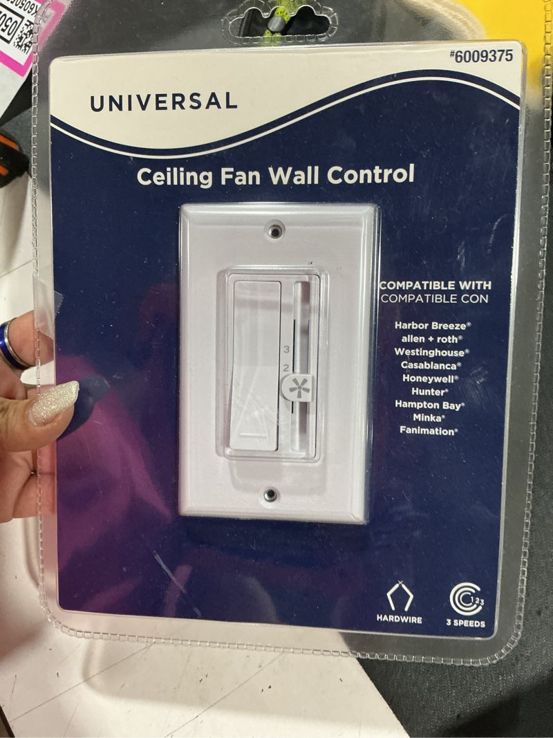 Condition photo showing Good Condition for harbor breeze 1.25 -amp 3-speed toggle fan control wall plate included , white