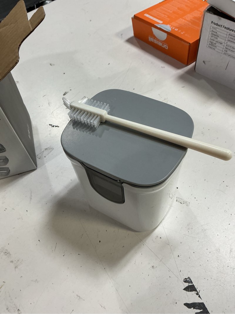 Condition photo showing Good Condition for keouke multifunctional vegetable chopper white - 3 interchangeable blades potato french fry cutter with container & storage box food chopper dicer for cucumber, tomato, carrot, onion cube white