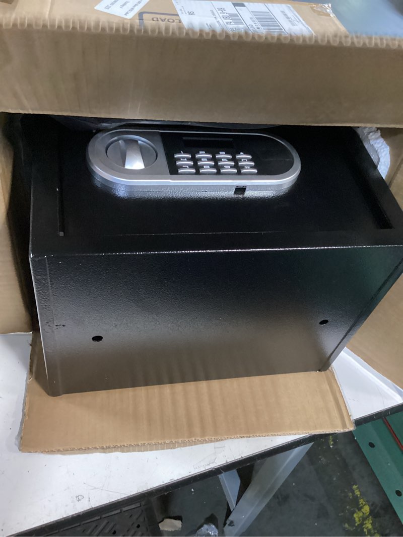 Condition photo showing Good Condition for 1.3 cuft small home safes water and fireproof, anti-theft safes for home use fire and water proof with combination lock, smart alert system and removable shelf, digital document safe for jewelry money