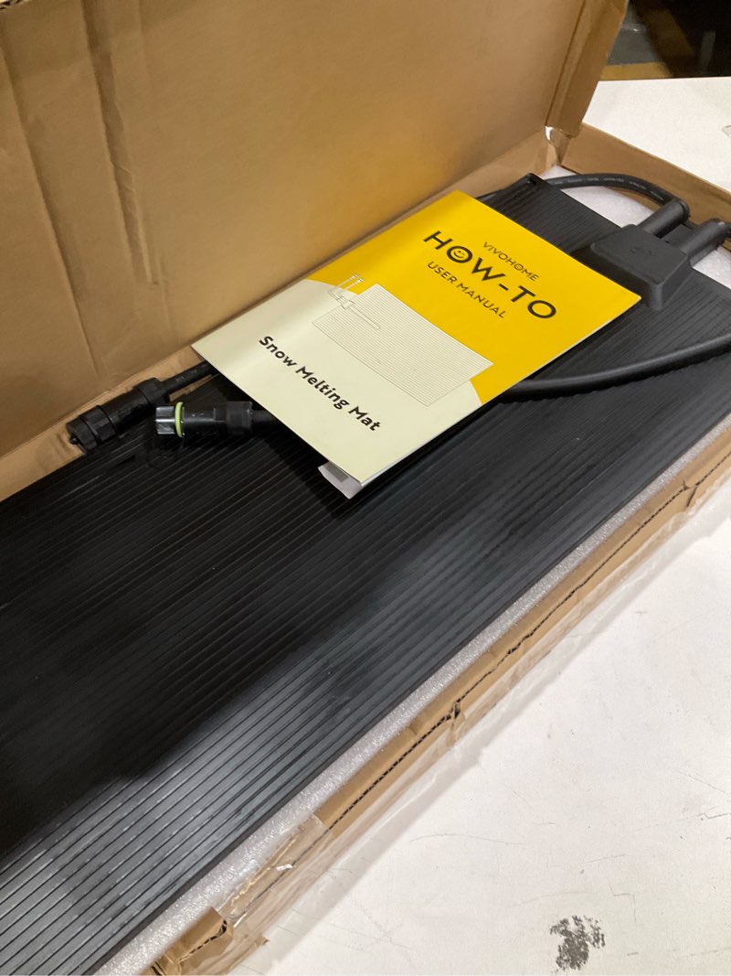 Condition photo showing Good Condition for vivohome 10" x 38" snow melting mat with grounding wires, 0.35" thickened sbr rubber heated outdoor mats, heated walkway mats 1 pack (power cord not included)