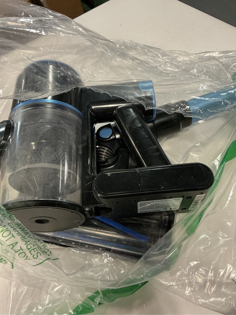 Condition photo showing As Is for N8 Cordless Vacuum Cleaner,Lightweight Stick Vacuum with Powerful Suction,2200mAh Battery,40 Mins Runtime,Self-Standing, Rechargeable Vacuum Cleaners for Home Hardwood Floor Carpet Pet Hair (Navy)