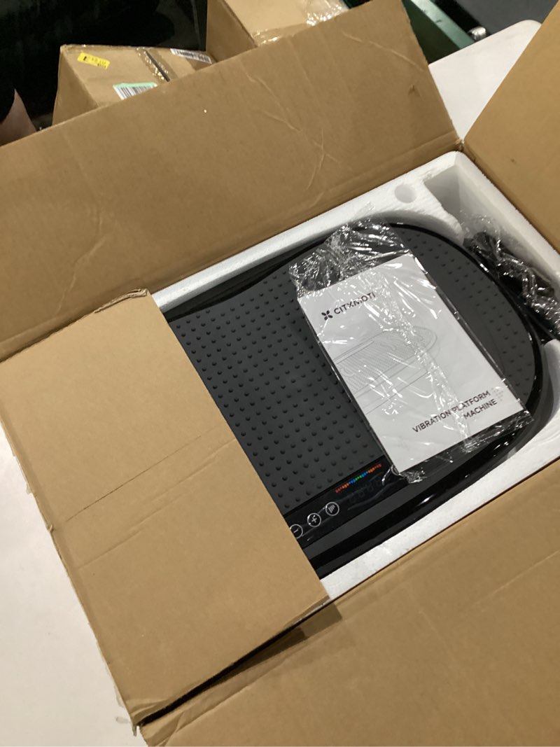 Condition photo showing Good Condition for renoj vibration plate exercise machine, 3d whole body vibration platform for lymphatic drainage and muscle recovery, 455-lb capacity fitness machine with bluetooth speaker and led display for home gym silver and black