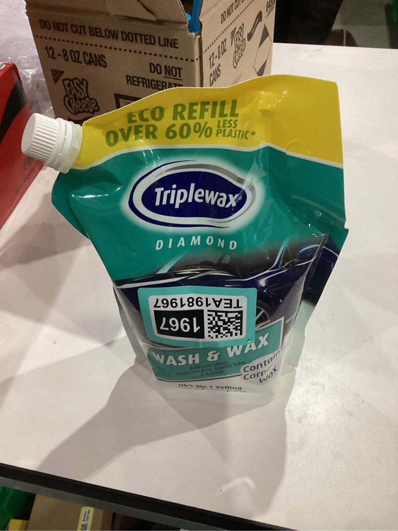 Condition photo showing New/Like New for Wash and Wax – Car Shampoo Pouch for a Streak-Free Glossy Finish, 40 fl oz Unscented 40 Fl Oz (Pack of 1)