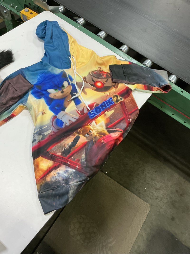 Condition photo showing New/Like New for large sonic hoodie and pants
