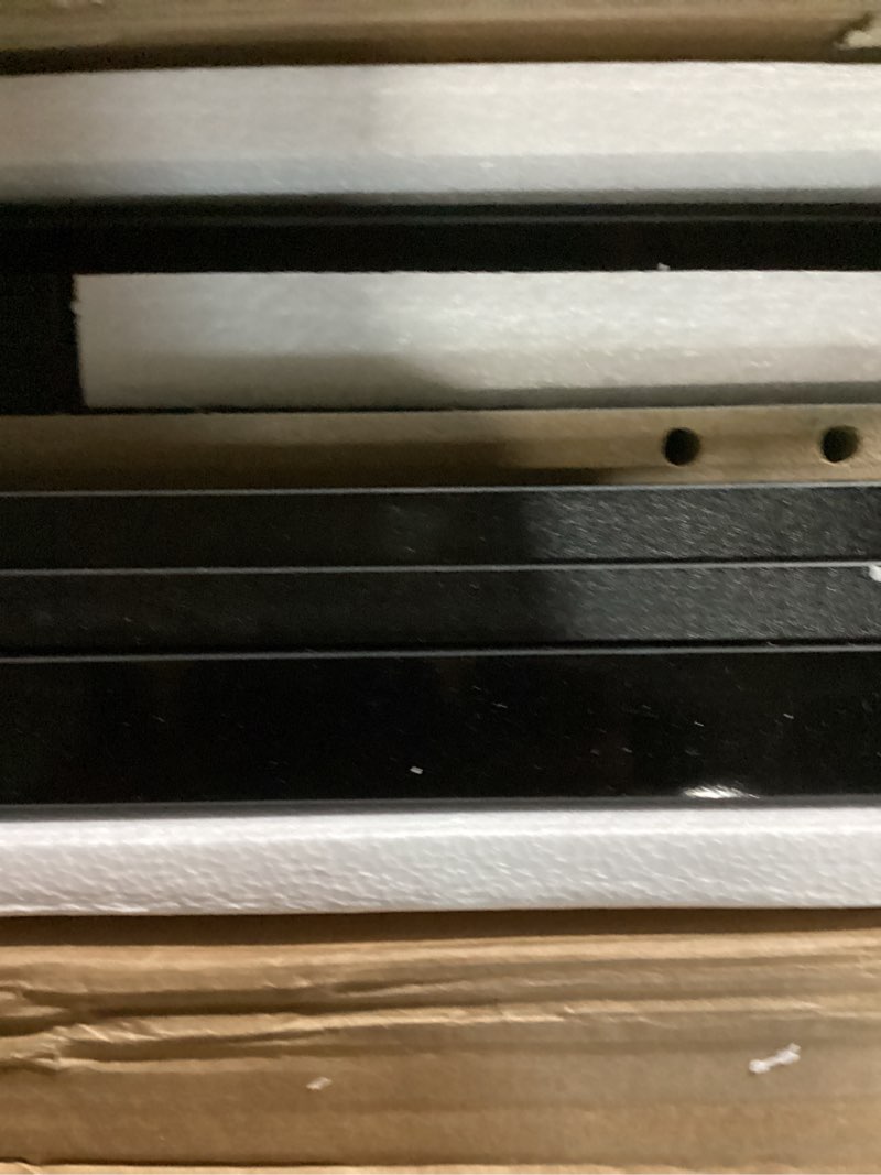 Condition photo showing Good Condition for fireplace tv-stand with 40" fireplace - 2 led light tv-stand for 85 inch tvs, entertainment center with 4 ac power outlets, storage 2 tier tv consoles stand for living room, easy assembly, black for 85 inch tv black