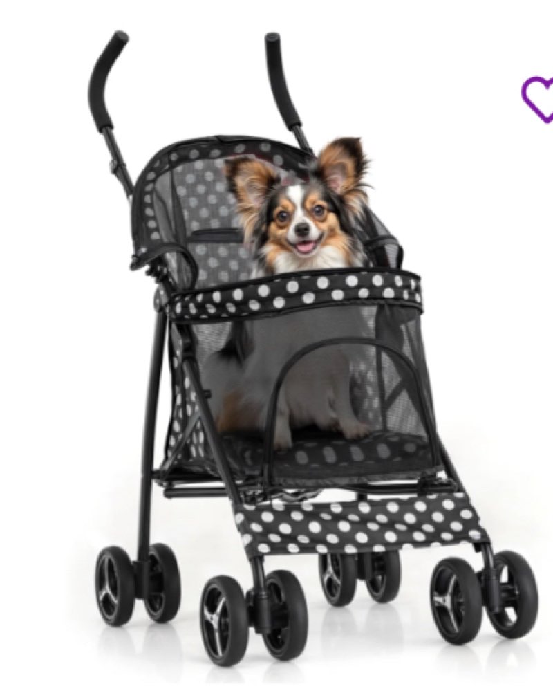 Pet Stoller Dog Cat Stoller Comfortable Lightweight Stroller With Adjustable Canopy