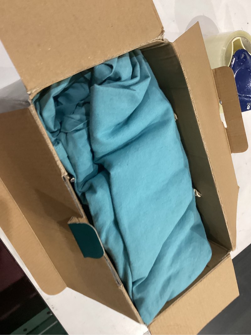 Condition photo showing As Is for shilucheng 100% french linen sheets - queen size bed sheets, breathable & cooling pure linen sheets,soft durable and tear resistant -16 inch deep pocket - 4pcs (aqua, queen) 09 - aqua queen (4 piece set)