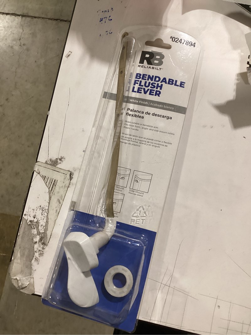 Condition photo showing As Is for RELIABILT 4-in/6-in/8-in cuttable Front/Side/Neo-angle Mount White Universal Fit Handle with lever