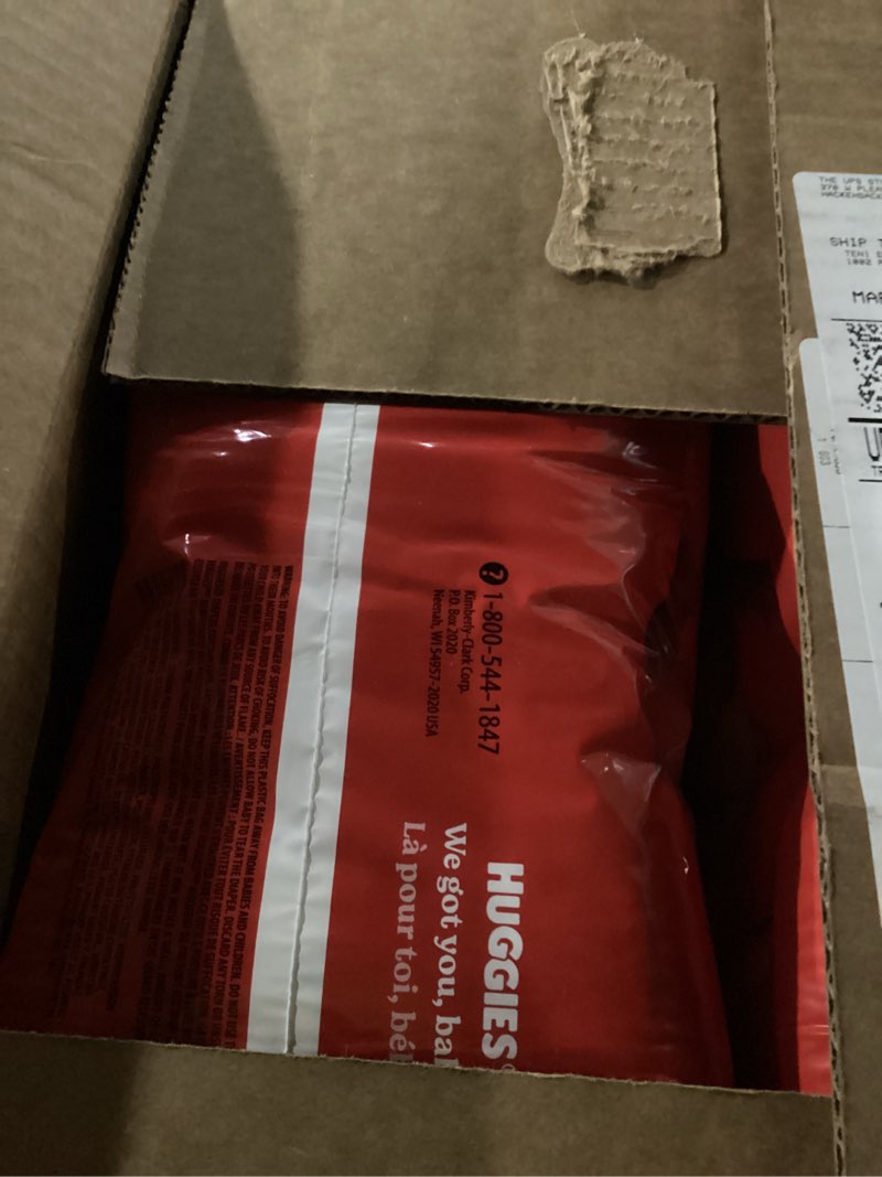 Condition photo showing New/Like New for Huggies Size 7 Baby Diapers, Little Movers HuggFit 360° Baby Diapers with 360° Waistband, Size 7 (41+ lbs), 88 Count (2 Packs of 44), Packaging May Vary Size 7 88