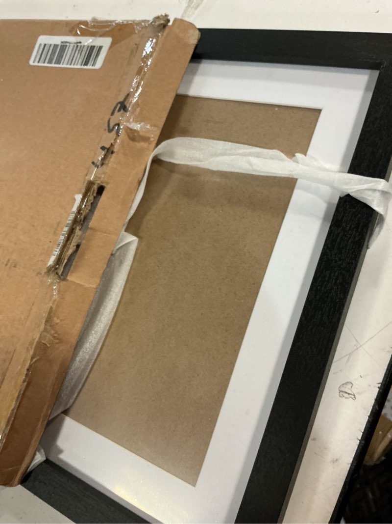 Condition photo showing Good Condition for mxtallup 11x24 picture frames solid wood, display pictures 9x22 inch with mat or 11x24 inch without mat, poster frames 9x22 in photo frames wood black (t22b1124w922)