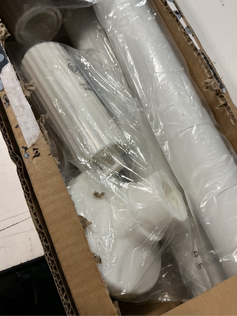 Condition photo showing Good Condition for zocone tension curtain rod no drilling 51-128 inch (4.25-10.5ft), outdoor curtain rod for patio, heavy duty long tension rod, adjustable spring loaded shower curtain rod for bathroom window, white white 51-128 inches