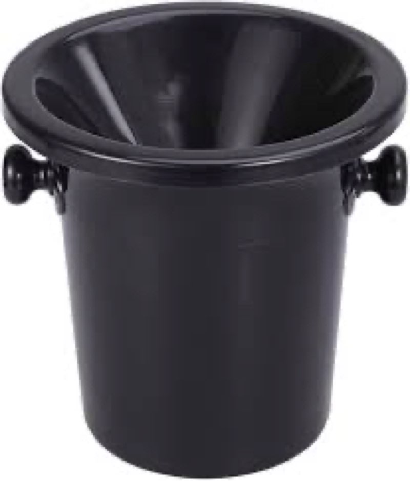 Hemoton Wine Spittoon Bucket with Double Handles and Removable Lid Black Pp Round Wine Spit Bucket f