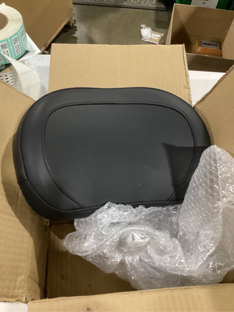 Condition photo showing New/Like New for adjustable padded driver backrest rider back rest w/storage pouch bag and folding mounting kit for can am spyder f3 / f3-l / f3-s / f3-t 2015-2025 accessories