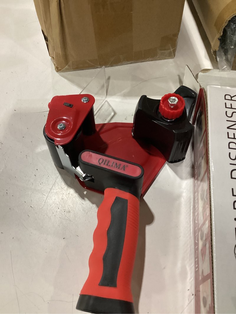 Condition photo showing New/Like New for qilima packing tape dispenser gun 2" light seal packing for use tape dispenser gun for shipping, moving, carton and box sealing-red