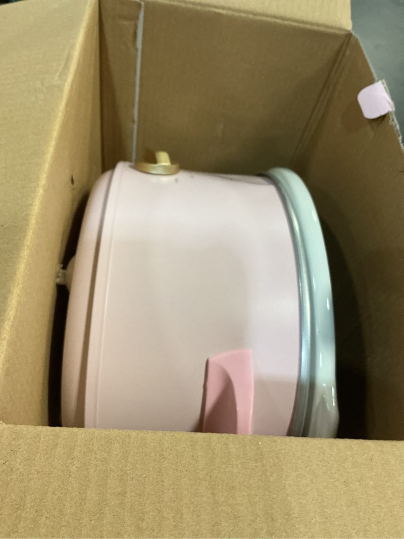 Condition photo showing As Is for Paris Hilton 6-Quart Manual Slow Cooker, Features Three Settings (Low, High, Warm), Naturally Nonstick and Dishwasher Safe Stoneware Insert, Family Sized Capacity, Pink 6 Quarts Pink