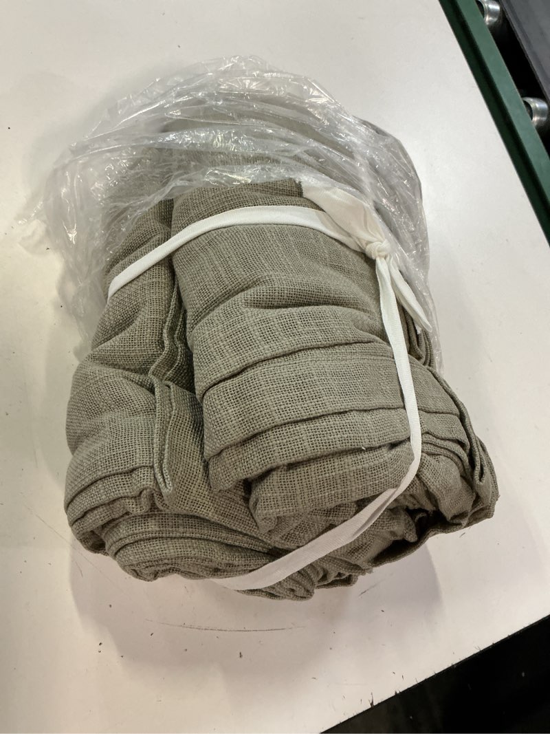Condition photo showing Good Condition for cotton sheer curtain set (set of 2), 48x96, grey