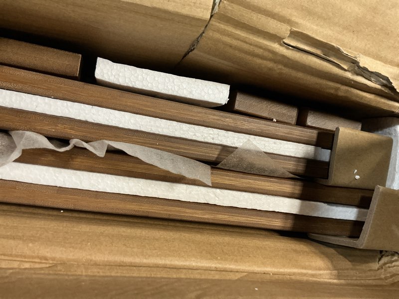 Condition photo showing Good Condition for wire shelf covers, bamboo wire rack covers for pantry, closet (4pcs, 34" w x 12" d) 34"w x 12"d 4
