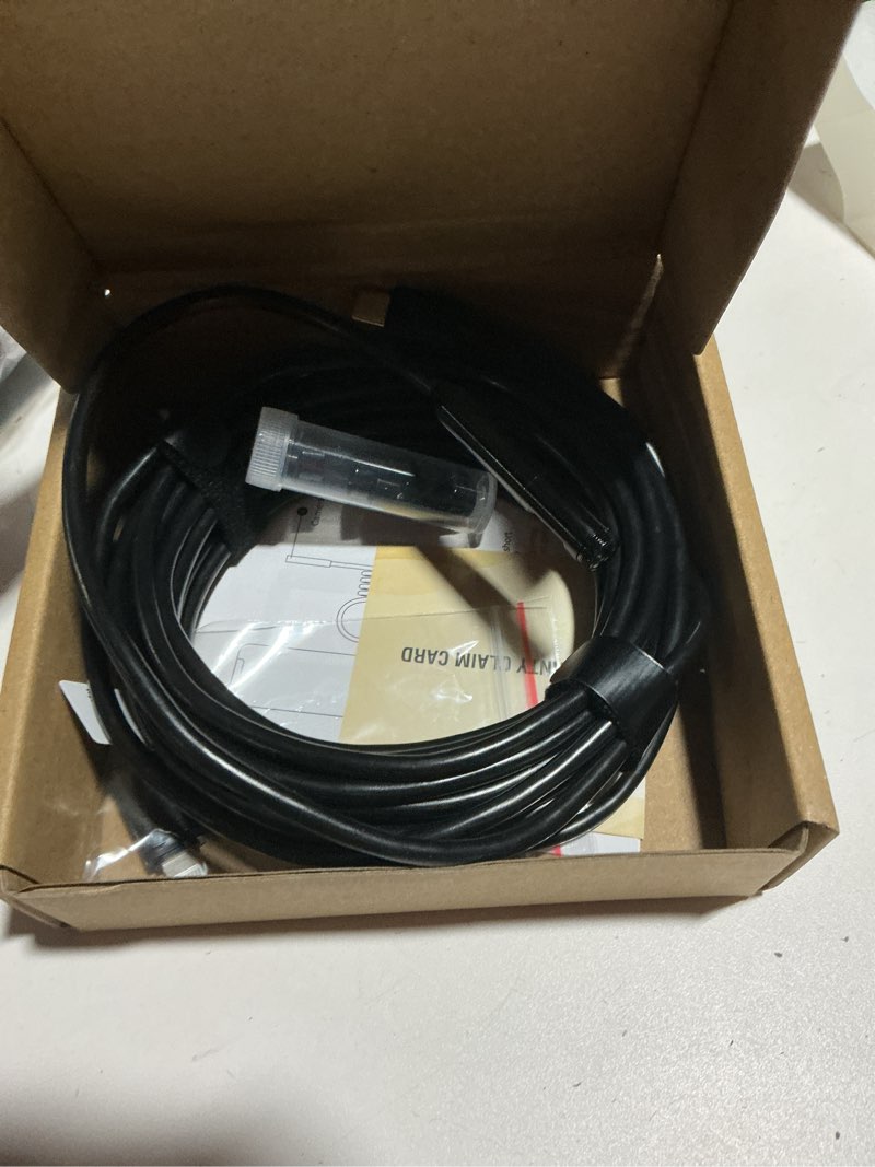 Condition photo showing Good Condition for [dual-lens] endoscope camera with light, 1920p hd borescope with 8+1 adjustable led lights, ip67 waterproof 16.5ft semi-rigid snake cord inspection camera for iphone, ipad and android phone (type c) 1-interface