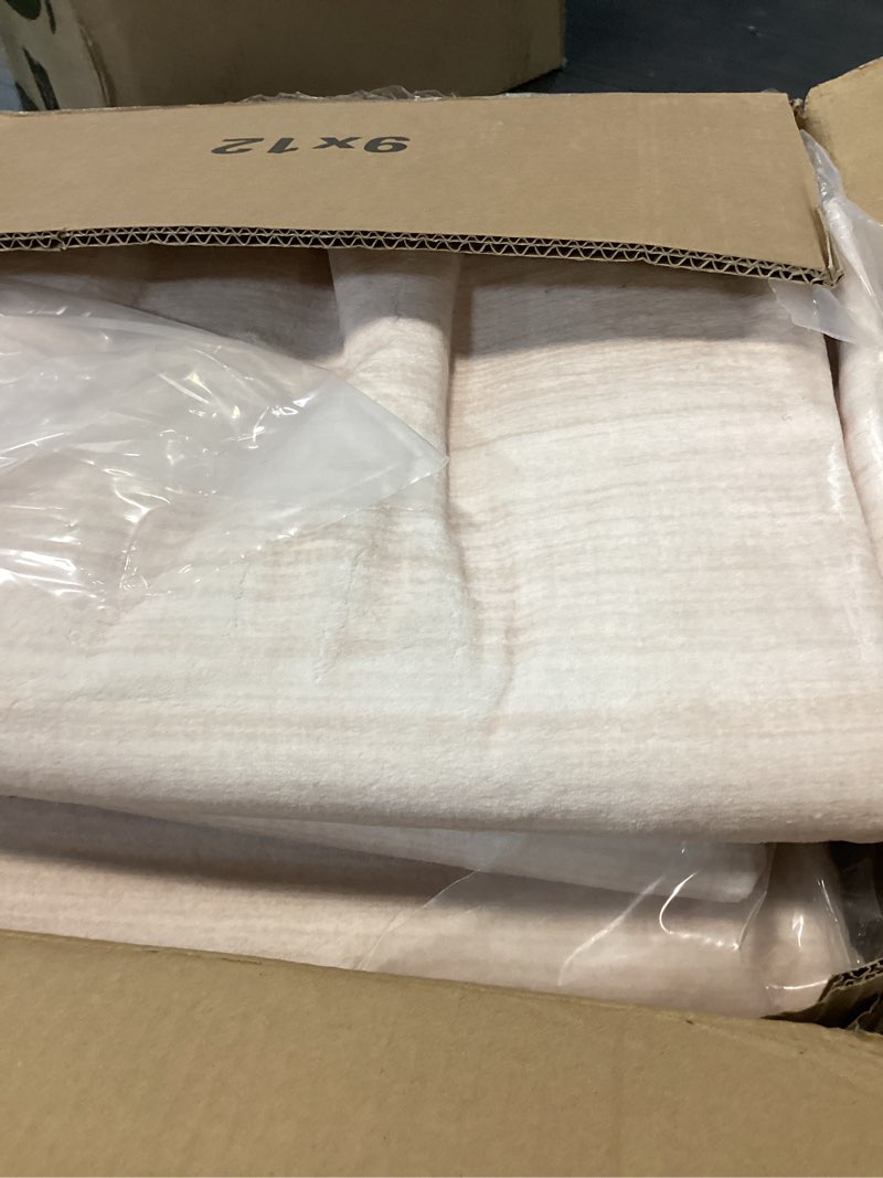 Condition photo showing Good Condition for 9x12 area rugs for living room washable solid large bedroom rugs non slip soft modern abstract dining room throw carpet minimalist classic plain area rug for nursery kitchen home office, ivory 9x12 ivory 9' x 12' (rectangular)