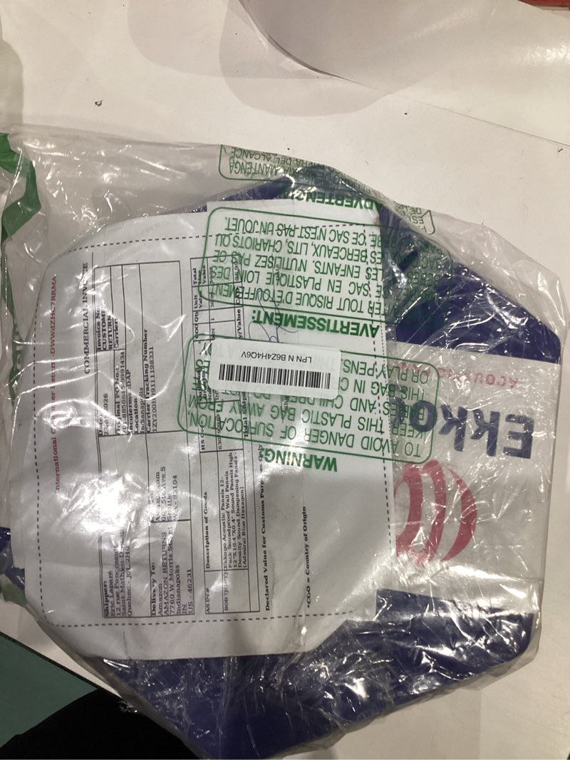 Condition photo showing New/Like New for Acoustic Panels 12-Pack Soundproof Wall Panels 12"X10.4"X0.4" Sound Panels High Density Sound Dampening Panels - [Admiral Blue Hexagon] Admiral Blue Medium Hexagon 12 Pack