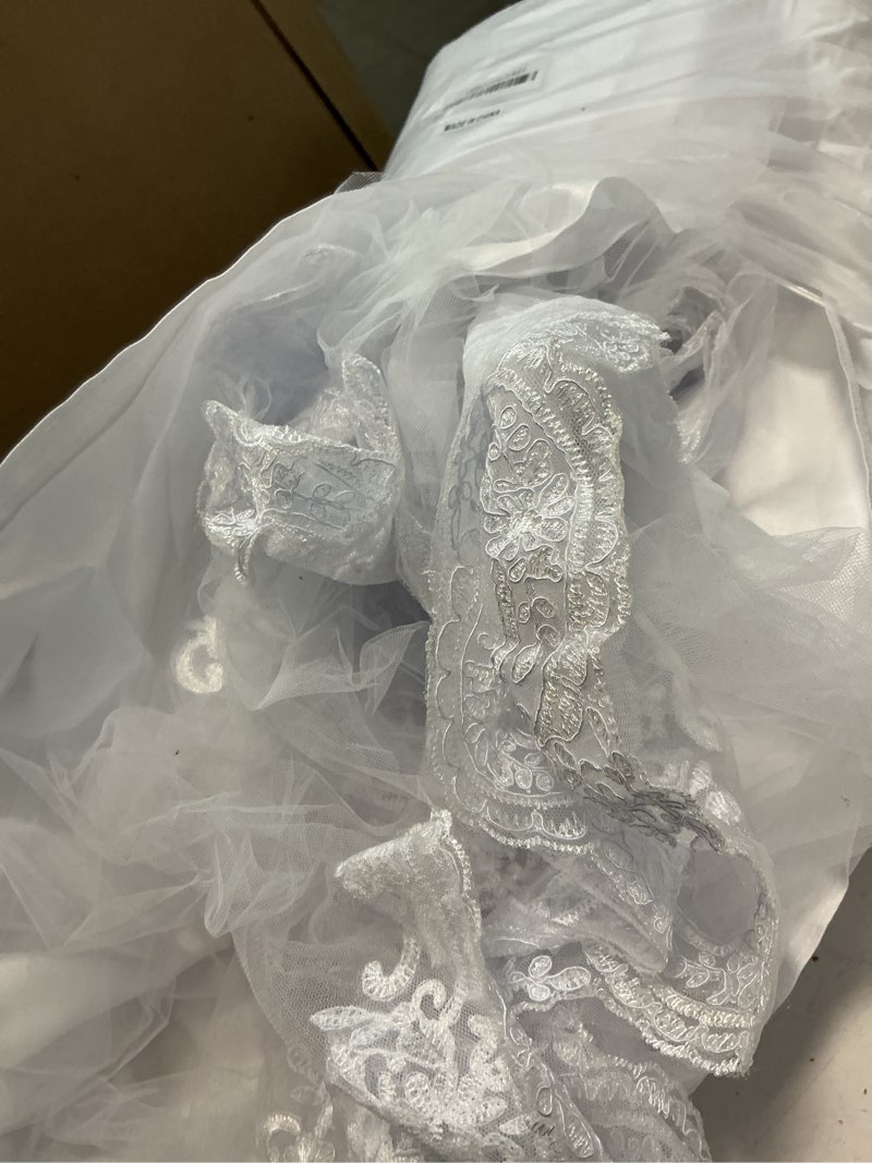 Condition photo showing Good Condition for magicdress white first communion baptism dresses for girls 7-16 lace princess flower girls gown 10 12-13 years white
