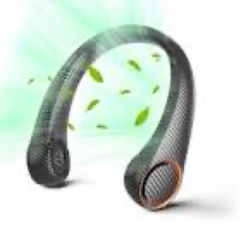 portable neck fan,hands free personal wearable bladeless fan,6000mah usb rechargeable,360° cooling,l