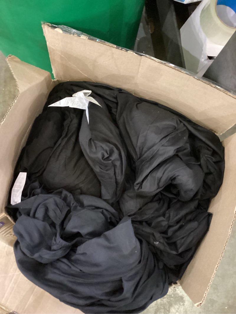 Condition photo showing As Is for Bedsure Full Comforter Set Black - Bed in a Bag Full Size Bedding Set 7 Pieces, GentleSoft™ Pintuck Bed Set Gift for Family, Pinch Pleat All Season Comforter with Sheets, Pillowcases & Shams Full 04 - Black