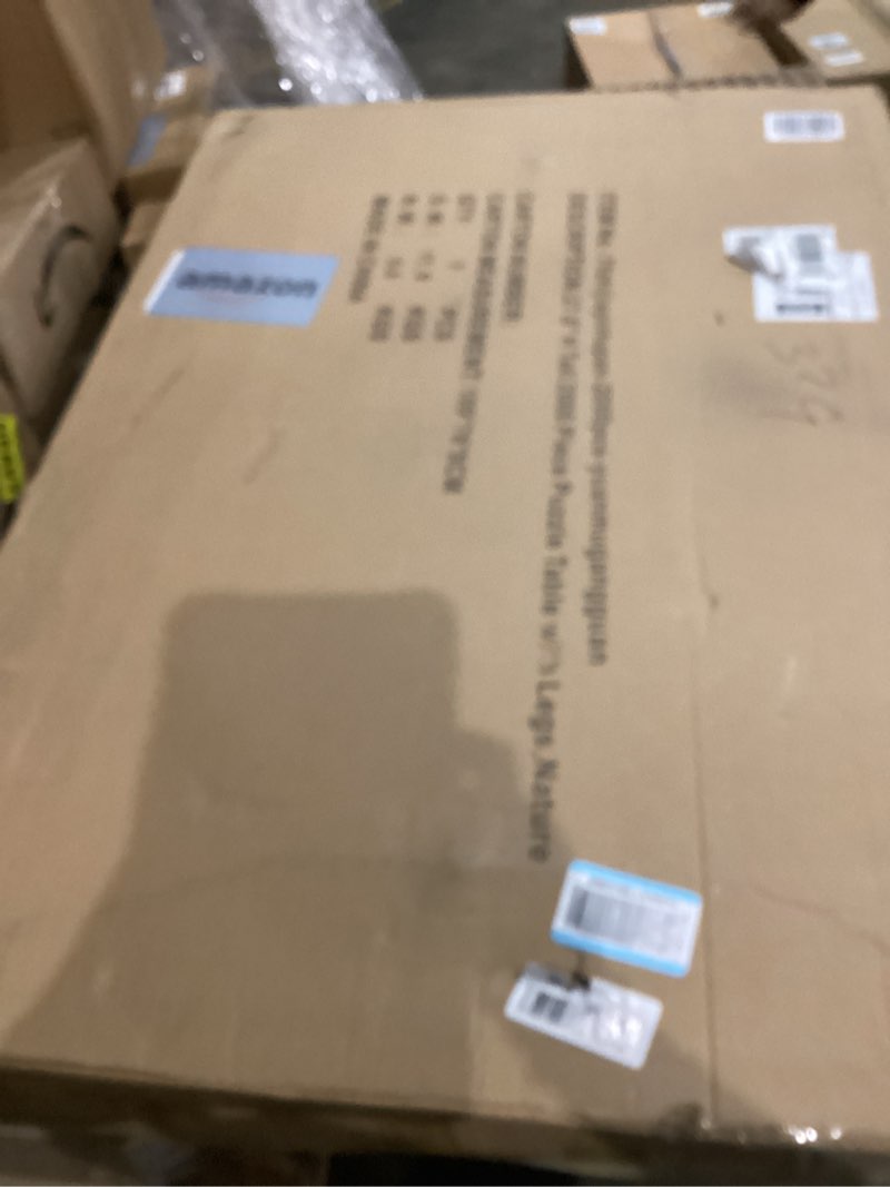 Condition photo showing As Is for TEAKMAMA 27.6" H Tall 2000 Piece Puzzle Table with Legs, 41" W x 28.5" D Large Wood Folding Jigsaw Puzzle Board with Cover for Adults, 4 Drawers, Nature Natural 2000pc