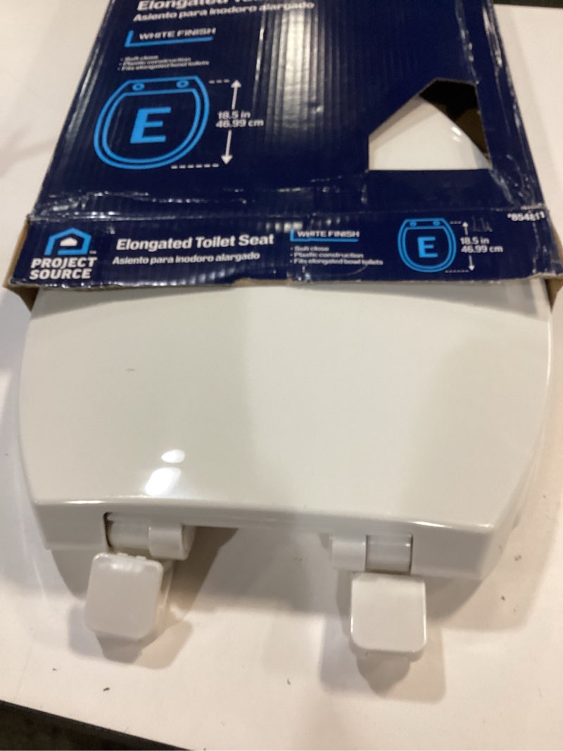 Condition photo showing Good Condition for Project Source Plastic White Elongated Soft Close Toilet Seat