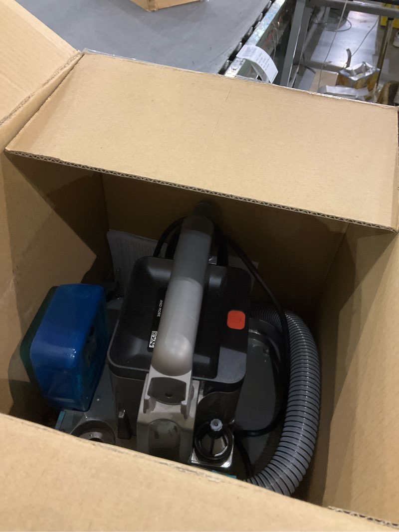 Condition photo showing As Is for Shark StainStriker HairPro Portable Carpet, Upholstery & Area Rug Cleaner, Self-Cleaning, Stain, Hair & Odor Remover, Perfect for Pets & Car Interiors, 3 Tools & Pet Cleaning Solution, Teal, PX253BRN StainStriker w/ HairPro (Teal)