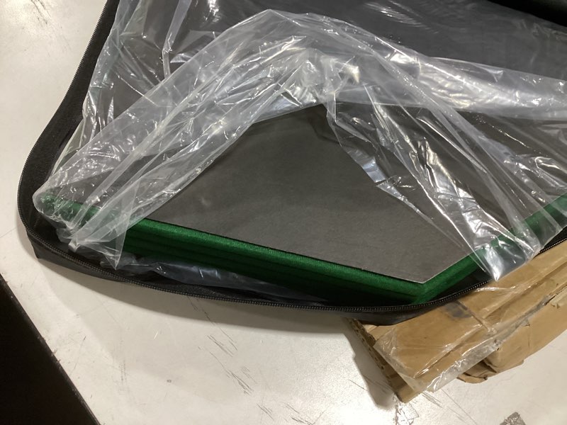 Condition photo showing Good Condition for 48" 8-Player Foldable Poker Table Top, Casino Texas Hold'em Layout, Portable Anti-Slip Blackjack Poker Table Mat with Carrying Bag for Family Games Casino