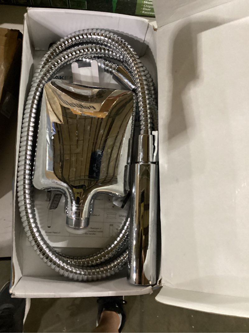 Condition photo showing Good Condition for makefit filtered shower head - 6 modes high pressure handheld shower head with filter mineral beads, detachable handheld showerhead set with stainless steel hose and shower arm bracket 6 modes chrome